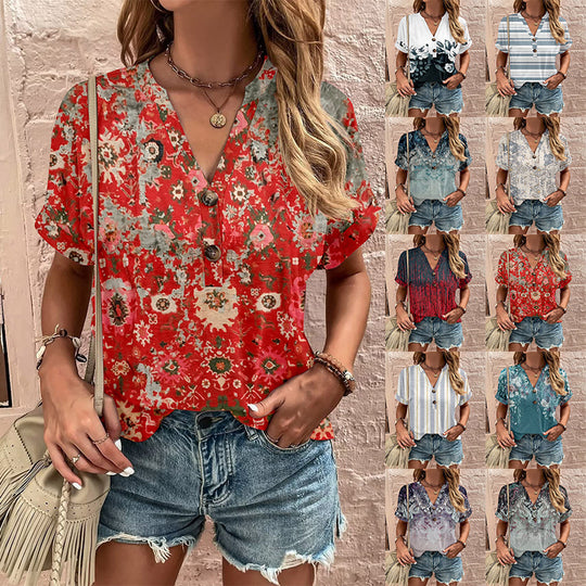 Damen Kurzarm-Bluse EB