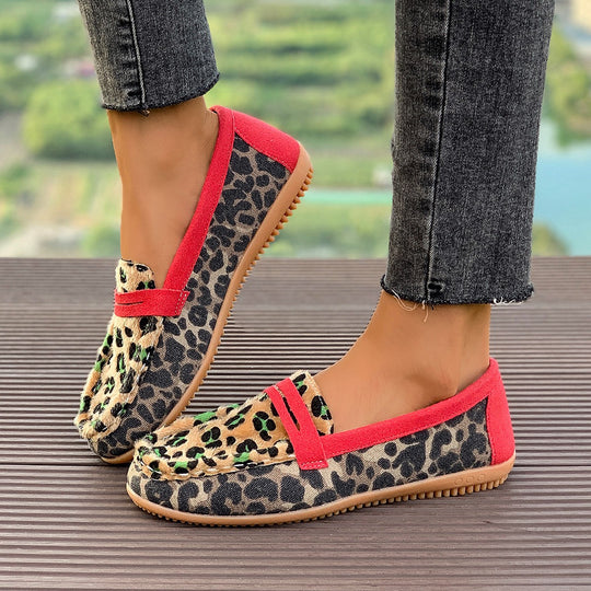 Damen Tierfell Mokassins EB