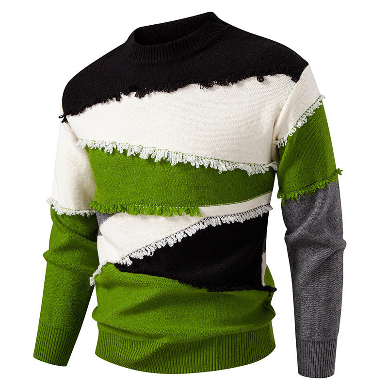 Herren modischer Pullover mit einzigartigem Fransen-Design EB