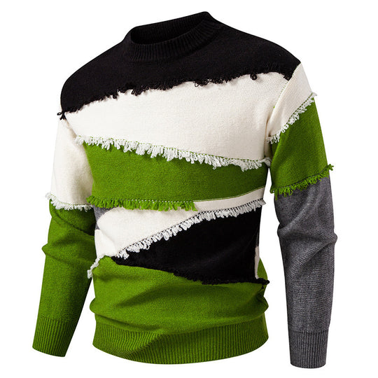 Herren modischer Pullover mit einzigartigem Fransen-Design EB