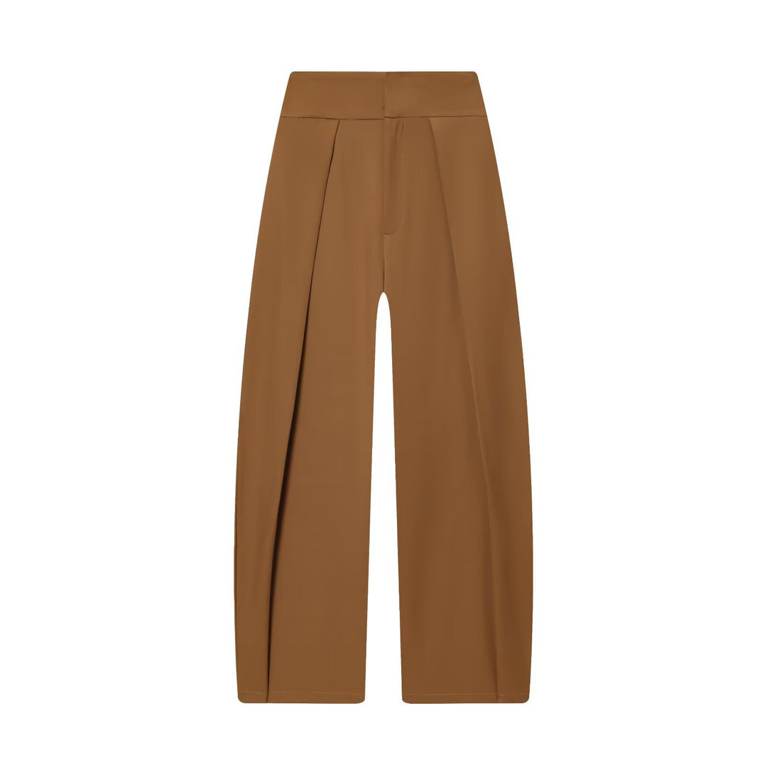 Damen elegante weite Hose mit feinen Falten EB