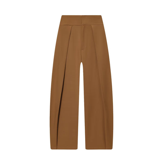 Damen elegante weite Hose mit feinen Falten EB
