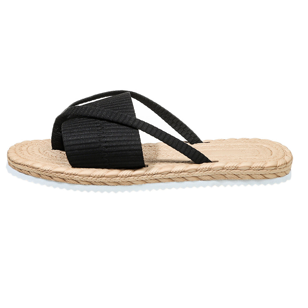 Damen Slide-Sandalen mit geflochtenem Riemen und komfortabler Sohle EB
