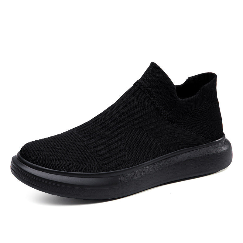 Damen Modische Strick-Sneaker mit hohem Schaft und flexibler Sohle EB