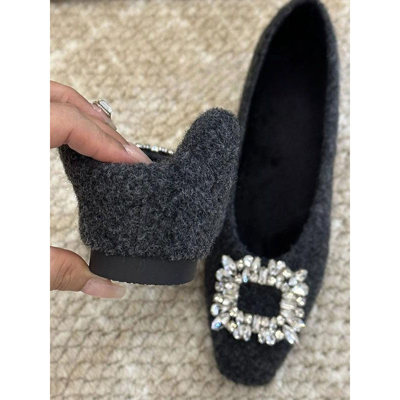 Damen elegante Spitzenschuhe mit funkelndem Strassdetail EB