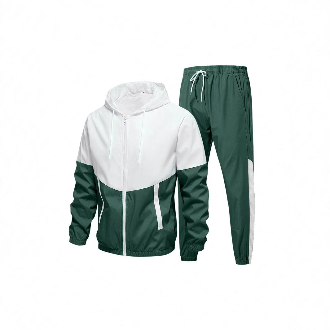 Herren Sportanzug mit atmungsaktiver Jacke und elastischen Jogginghosen EB