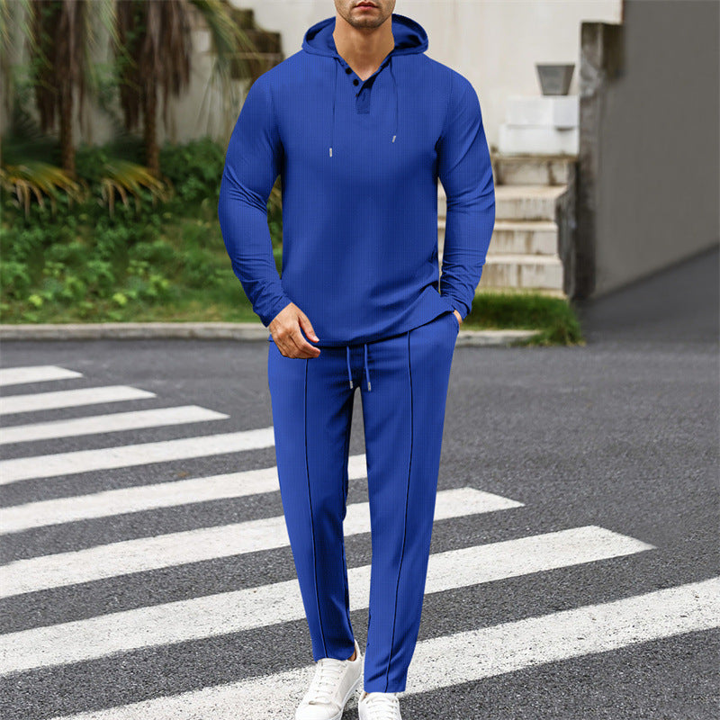 Herren modisches Hoodie-Set mit sportlichem Schnitt und praktischen Funktionen EB