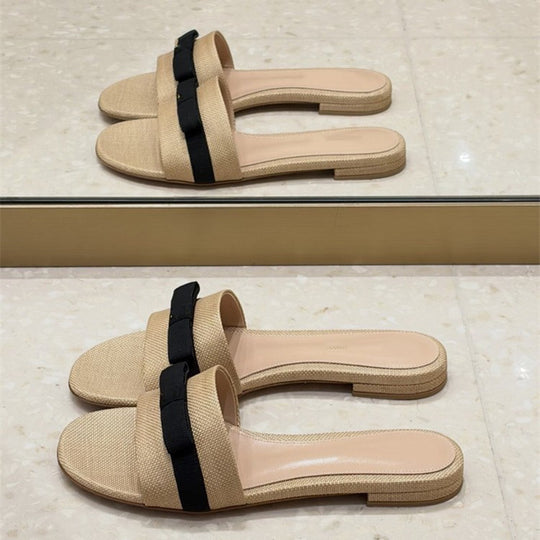 Damen Bequeme und modische Slipper mit breitem Riemen EB