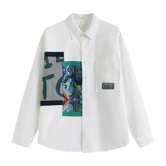 Herren lässiges Hemd mit modischen Design-Elementen und praktischen Taschen EB