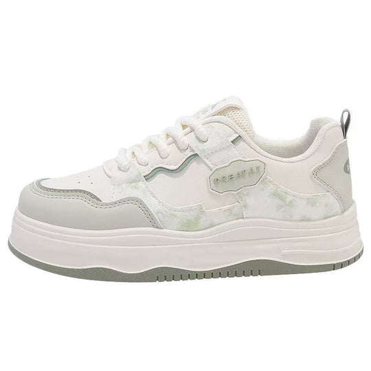 Damen Voluminöser Plateau‑Sneaker im Retro‑Citystil mit dezenter Marmorierung und dämpfender Keilsohle EB