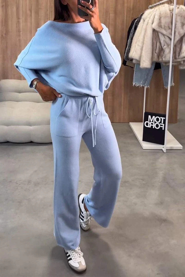 Damen Bequemes und elegantes Loungewear-Set mit weitem Schnitt EB