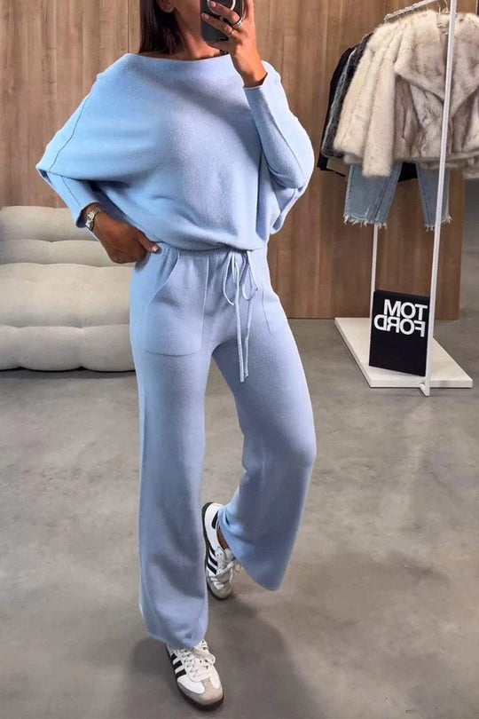 Damen Bequemes und elegantes Loungewear-Set mit weitem Schnitt EB