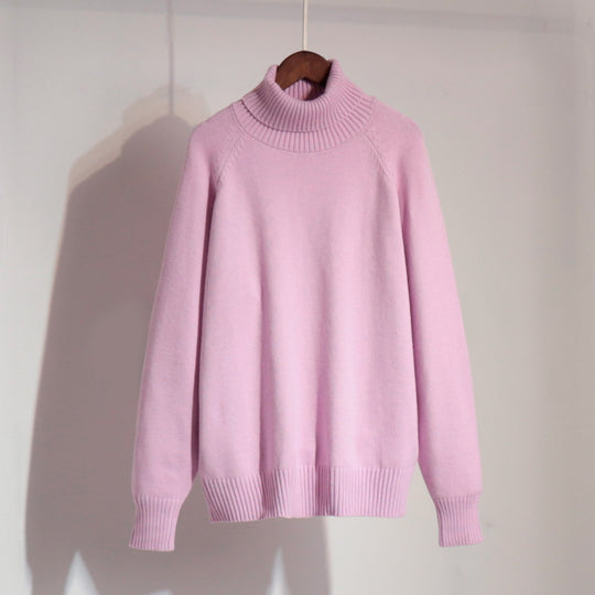 Damen Feinstrickpullover mit hohem Kragen EB