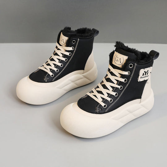 Damen modische Höhen-Sneaker mit weichem Futter und elastischer Sohle EB
