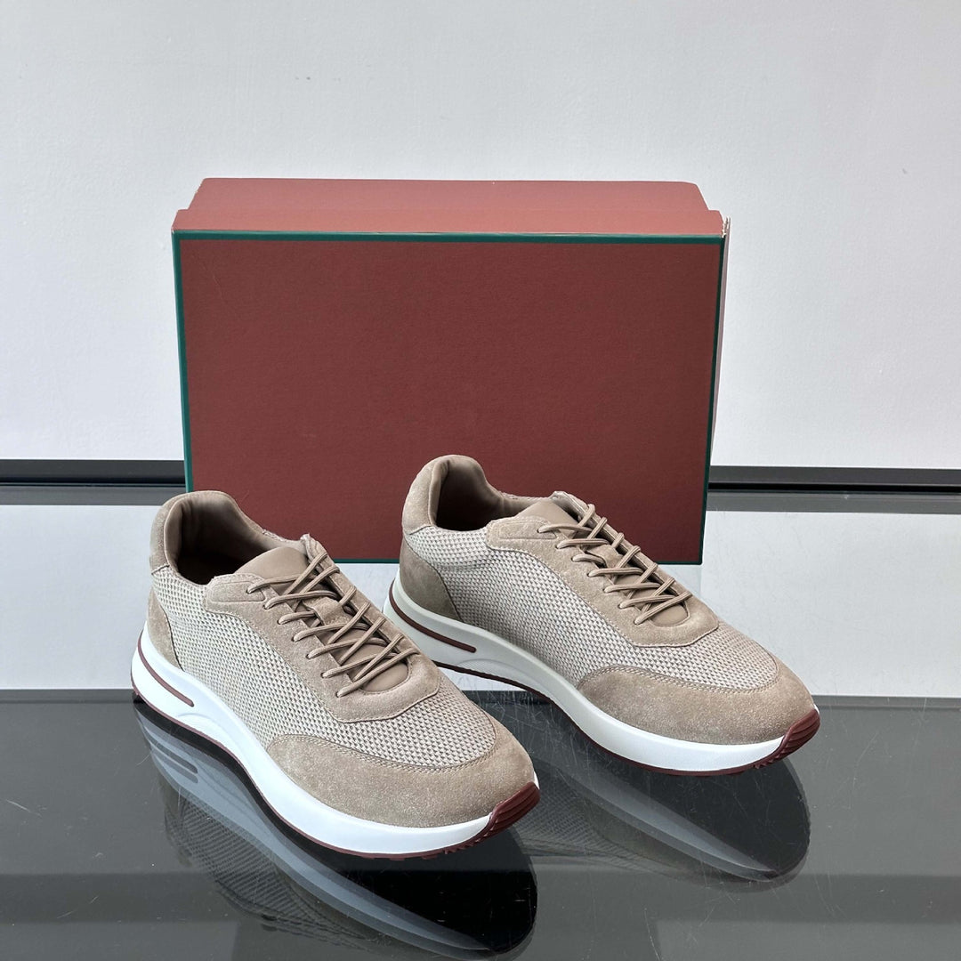 Damen komfortable Sneaker mit atmungsaktiver Struktur und modernem Design EB