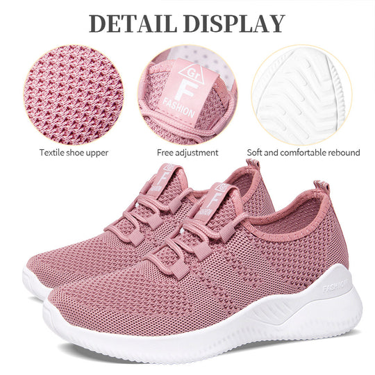 Damen Atmungsaktive Sneakers mit elastischem Schnürsystem und flexibler Laufsohle EB
