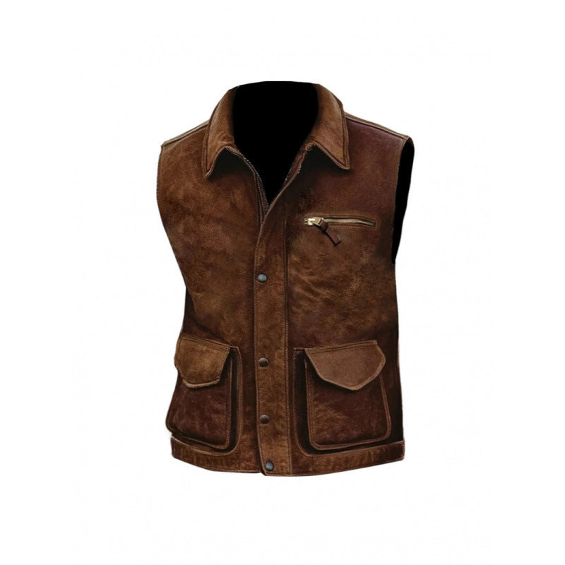 Damen Weste aus hochwertigem Wildleder mit praktischen Taschen EB