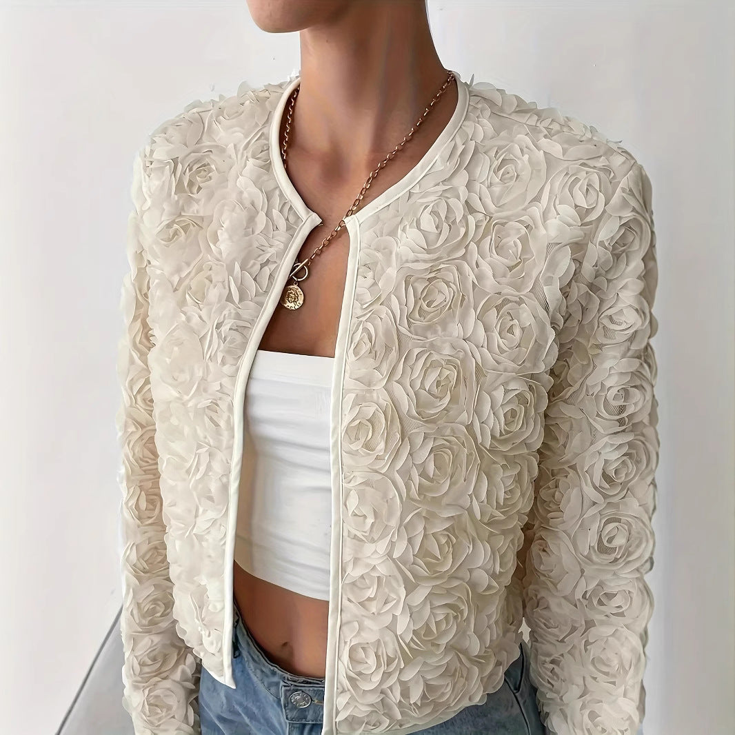 Damen Blütenapplikationen Jacke EB