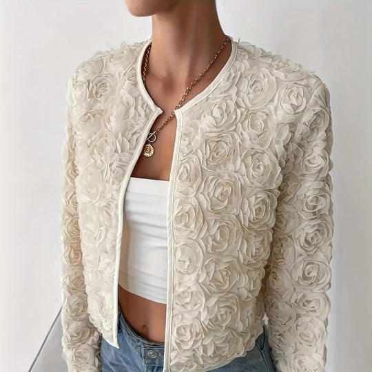 Damen Blütenapplikationen Jacke EB