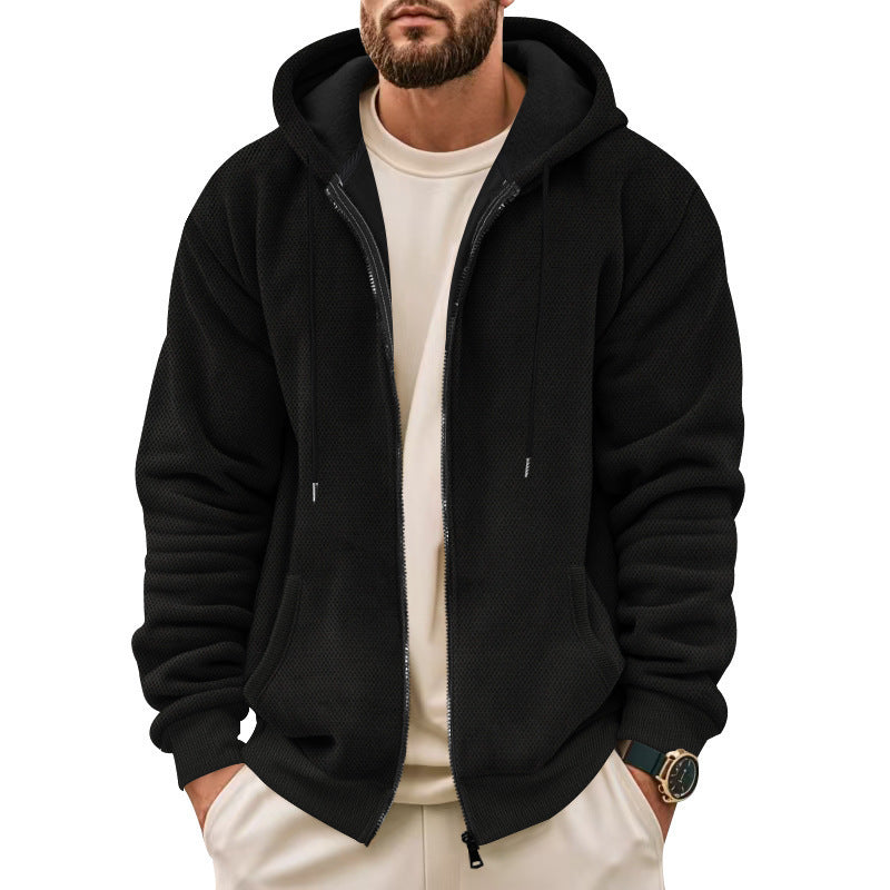 Herren Fleece-Hoodie mit praktischen Taschen EB
