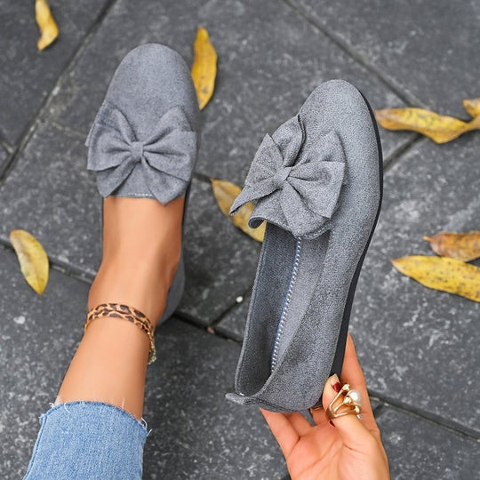 Damen Ballerinas mit eleganter Schleifenverzierung EB