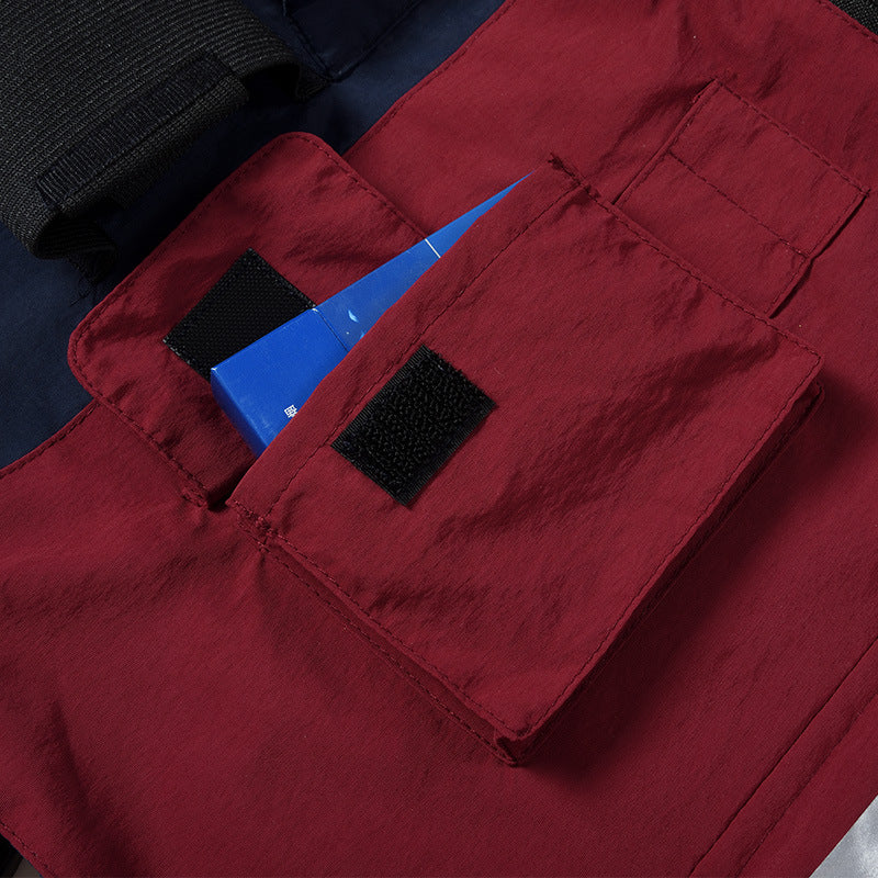Unisex Multifunktionale Utility-Weste mit Reflektorstreifen ID‑Fenster und verstellbaren Seitengurten EB