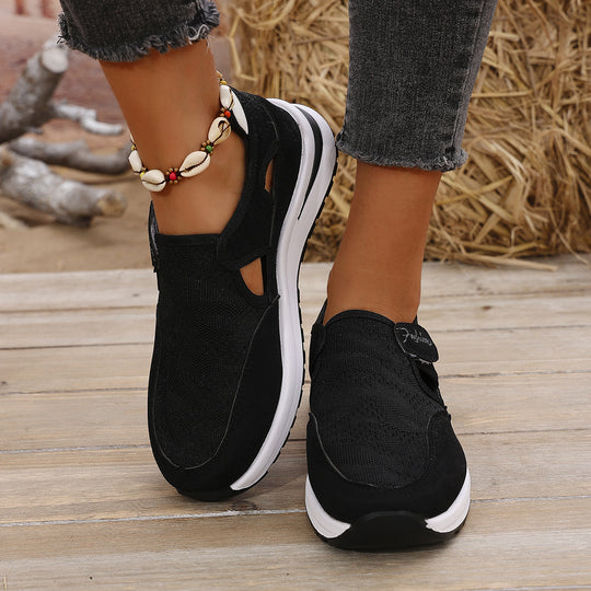 Damen Atmungsaktive Slip-On Sneakers mit flexiblem Gummizug EB