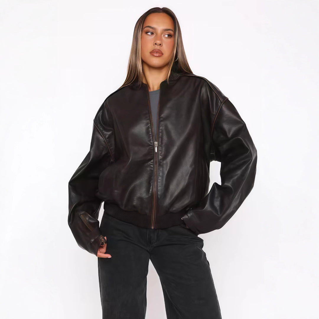 Damen modische cropped jacke mit lässigem Schnitt EB