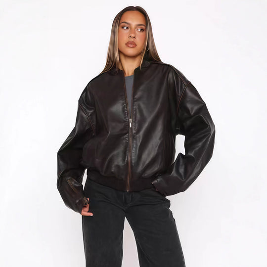 Damen modische cropped jacke mit lässigem Schnitt EB