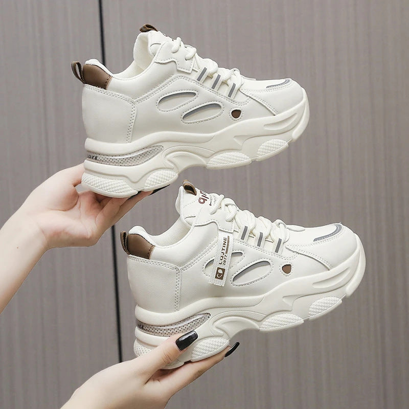 Damen Sportliche Chunky Sneakers mit atmungsaktiver Obermaterialkombination EB