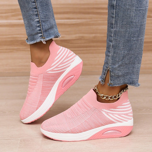 Damen Atmungsaktive Slip-On Sneakers mit dämpfendem Fußbett EB