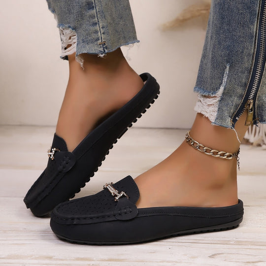 Damen Mokassins mit stilvollem Schnitt und modischer Dekoration EB