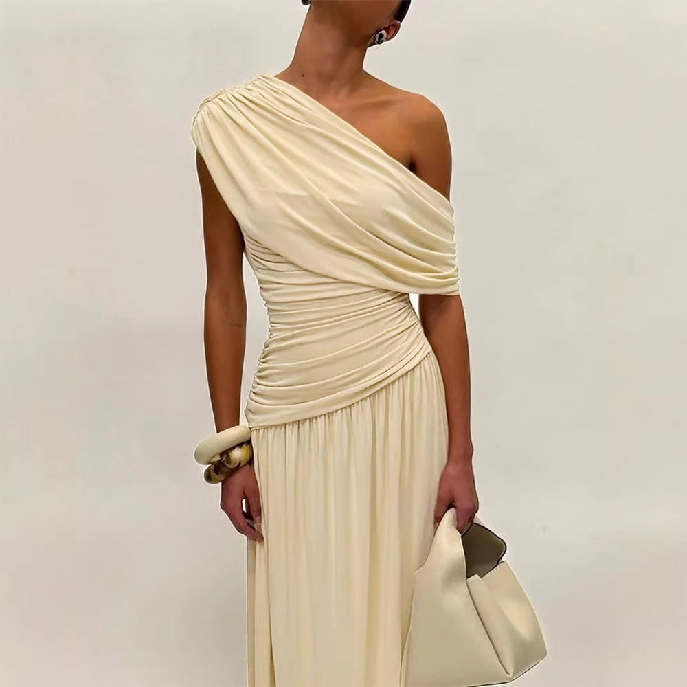 Damen Elegantes Wickel-Maxikleid mit asymmetrischem Schnitt und hochwertigem Jersey EB