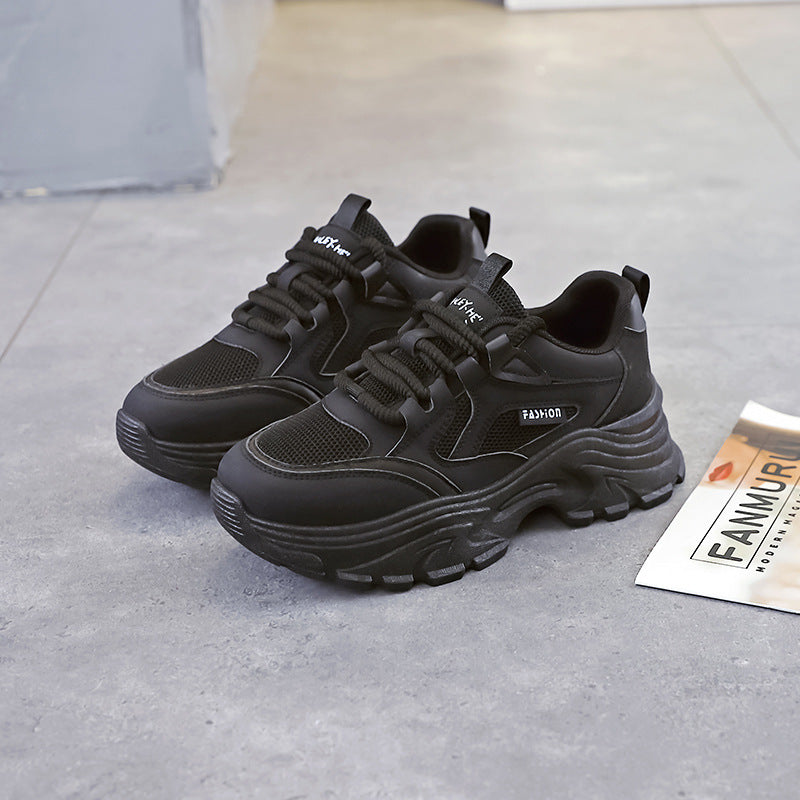 Damen Chunky Sneakers mit atmungsaktivem Mesh-Einsatz und dämpfender Sohle EB