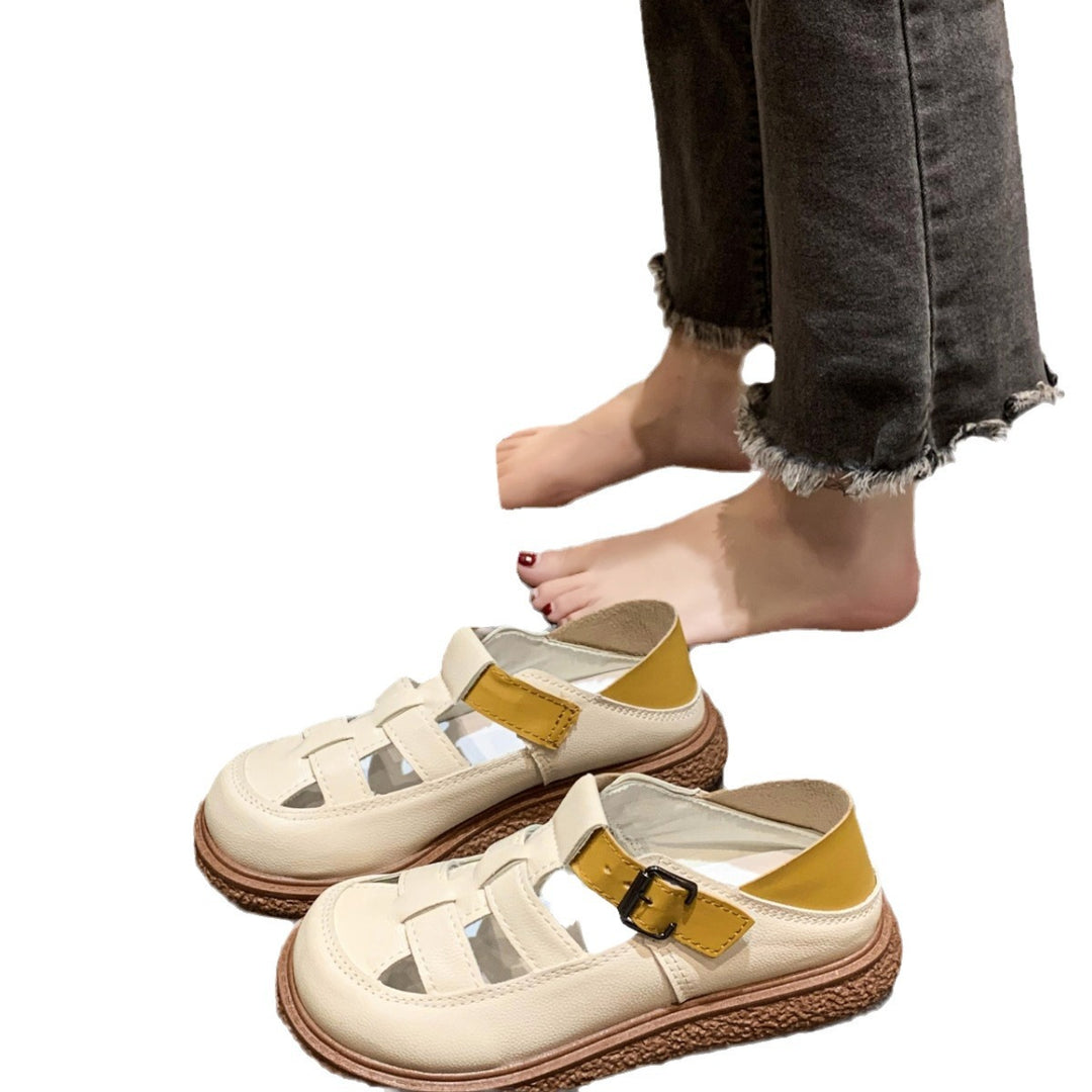 Damen Fußfreundliche Sandalen mit modischem Riemchen-Design EB