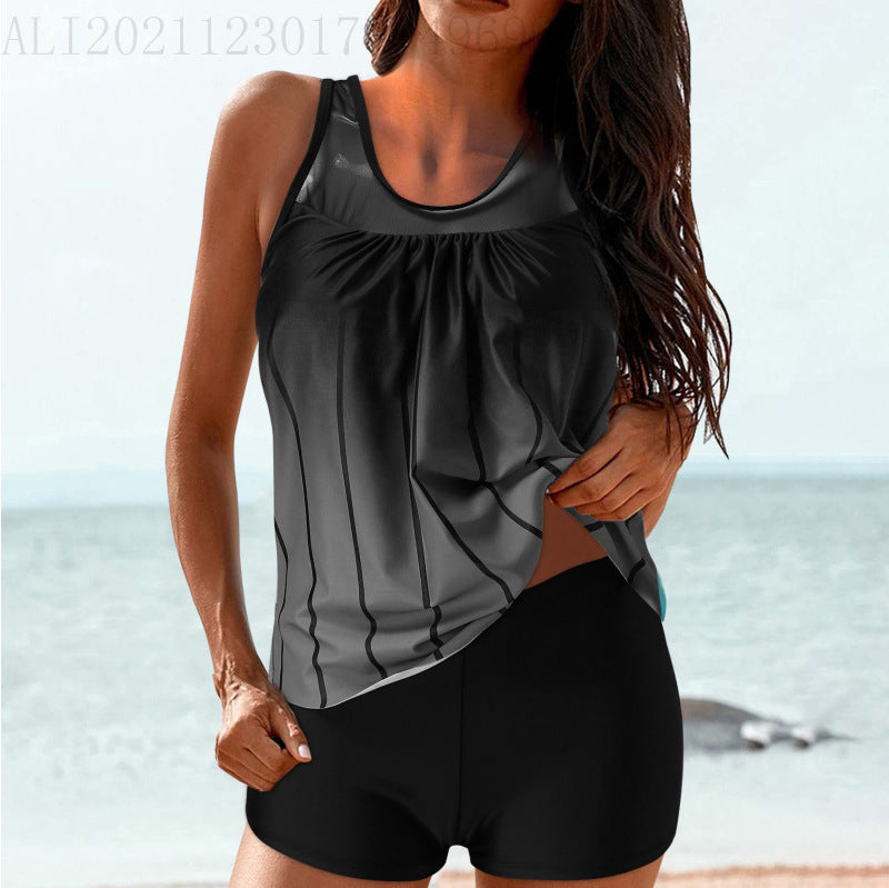 Damen Sportliches Strandoutfit mit modischer Raffung EB