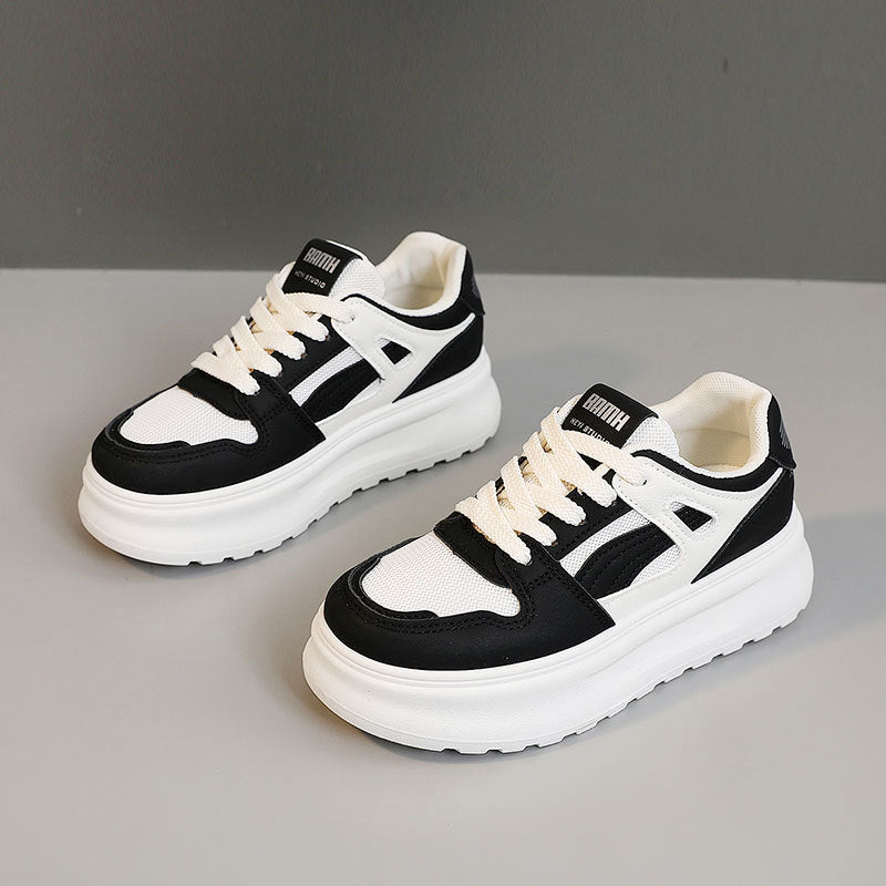 Damen modische Chunky Sneakers mit atmungsaktiver Mesh-Oberfläche und robustem Profil EB
