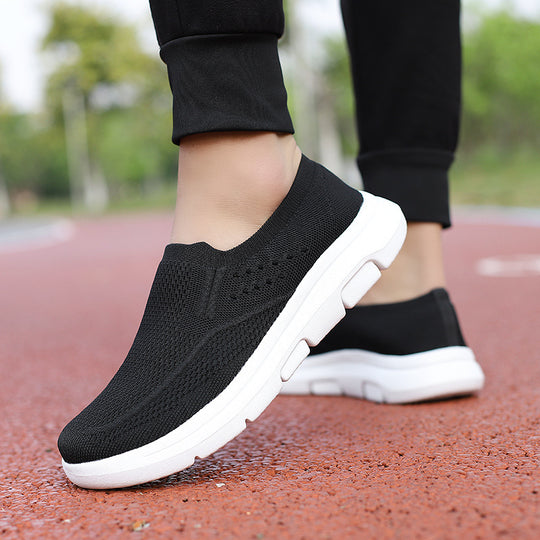 Damen Slip-On Sneakers mit atmungsaktivem Strick-Obermaterial EB