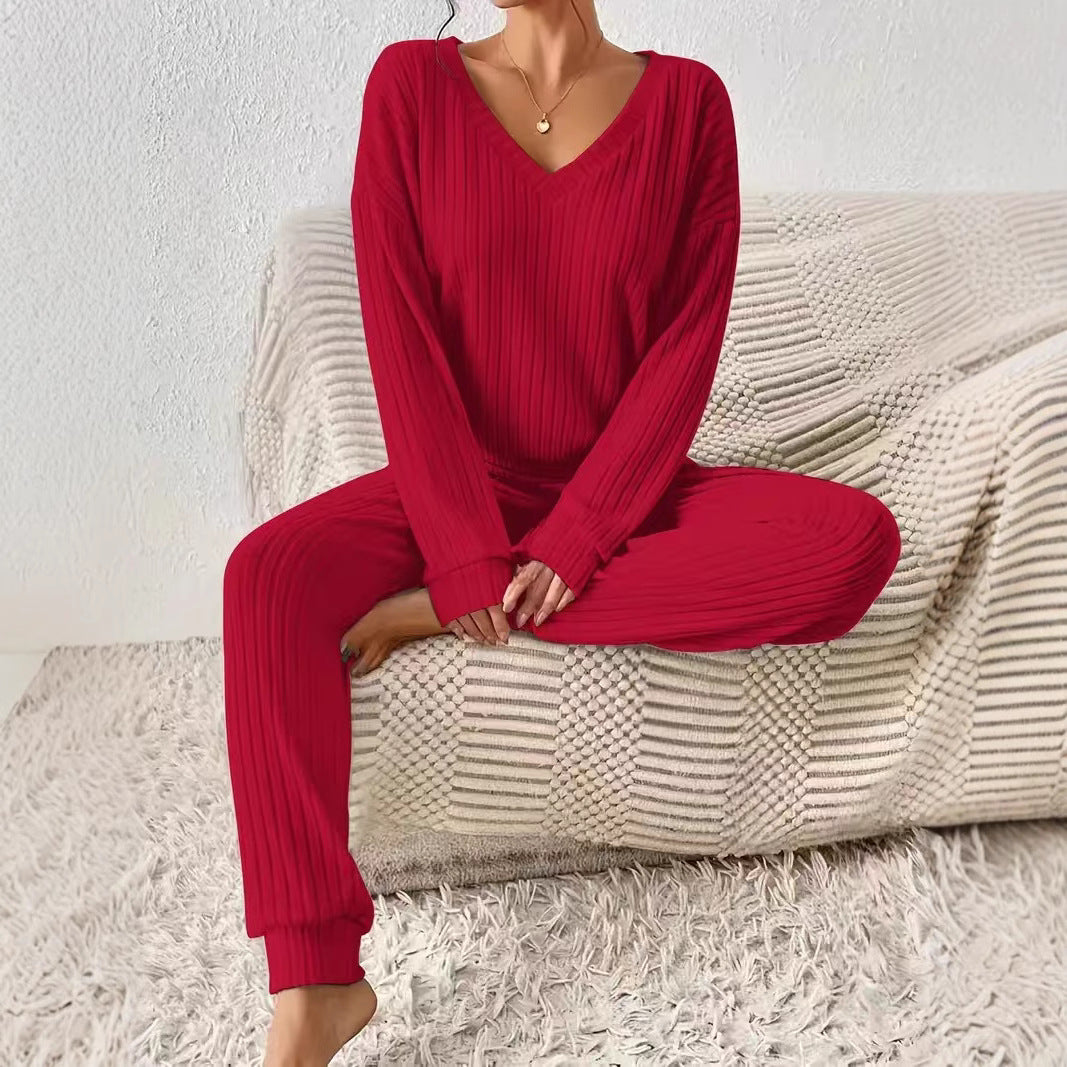 Damen Loungewear Set aus Rippstrick EB