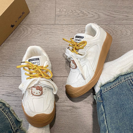 Damen trendige Sneakers mit elastischem Mesh-Obermaterial und komfortabler Dämpfung EB