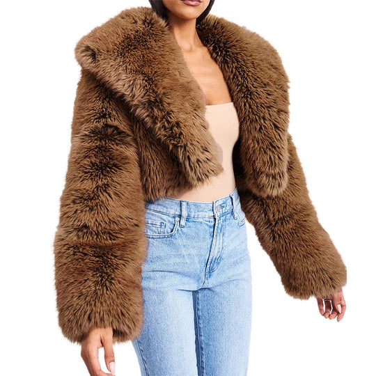 Damen Kunstfell Jacke EB