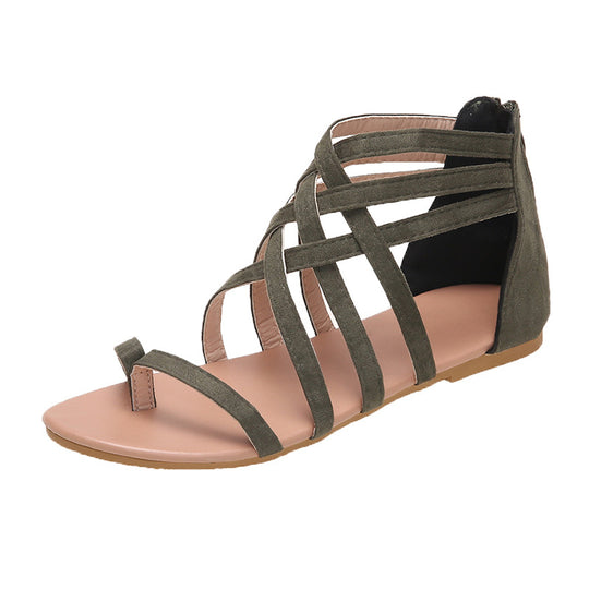 Damen Sommerliche Zehentrenner Sandalen mit floralem Design EB