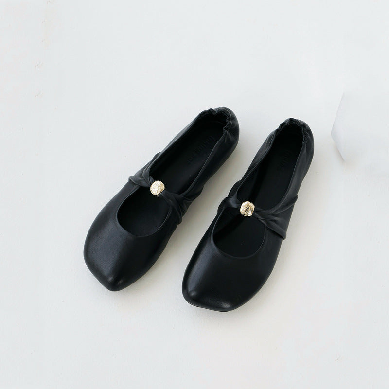 Damen Ballerinas mit dekorativem Schleifenakzent und lässigem Schnitt EB