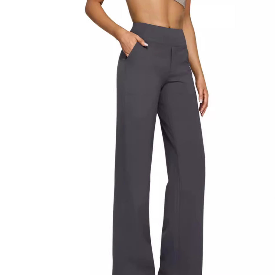 Damen Weitgeschnittene Lounge-Hose mit elastischem Bund EB