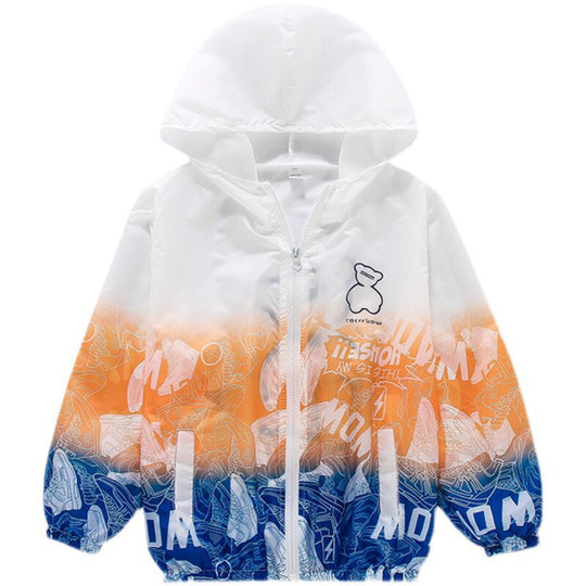 Unisex nan stylishe Kapuzenjacke mit großflächigem Bärenprint und elastischem Saum R&B