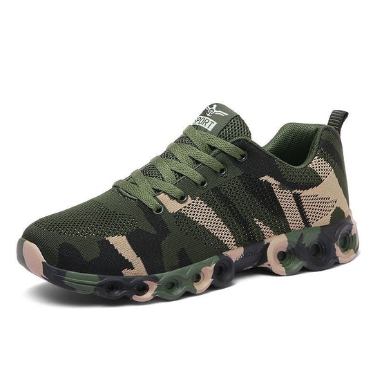 Damen Sportliche Camouflage Sneakers mit dämpfender Sohle EB