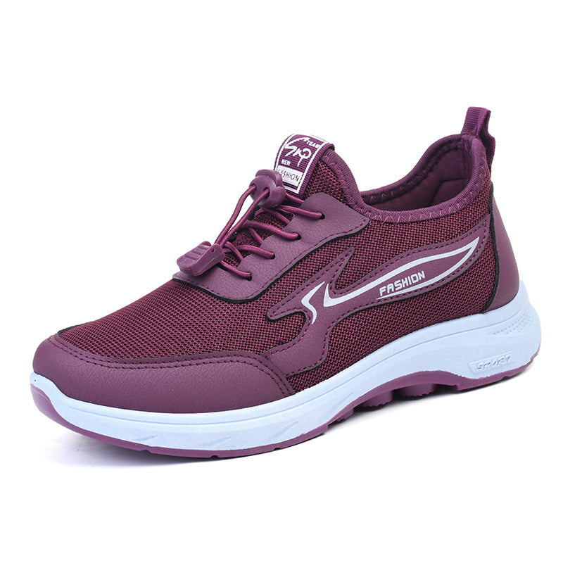 Damen sportliche Lauf-Sneaker mit flexibler Sohle und schnellschnür-System EB