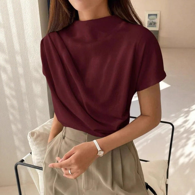 Damen Elegantes und lässiges Oberteil mit drapiertem Design EB
