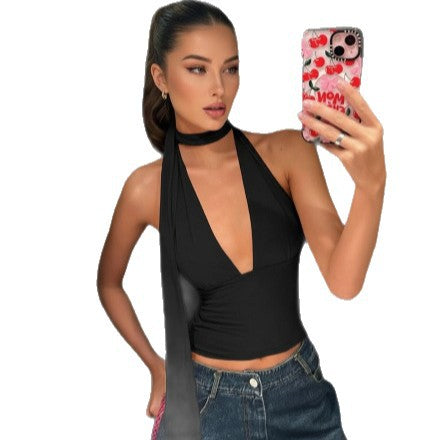 Damen Top mit raffiniertem Schlaufen-Design EB