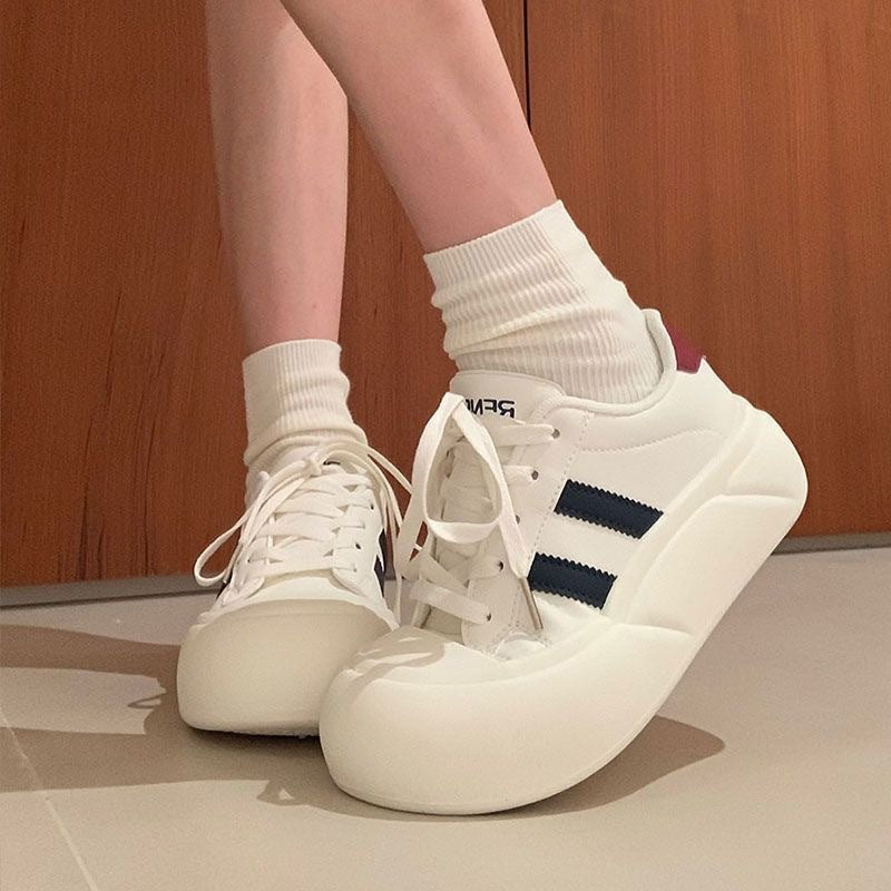 Damen modische Plattform Sneakers mit einzigartigem Schnürsystem EB